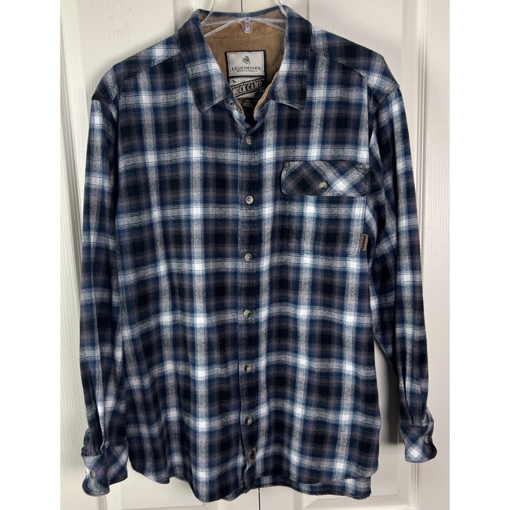 Legendary Whitetails Mens Shirt XL Flannel Button Up Long Sleeve Plaid Cotton F5